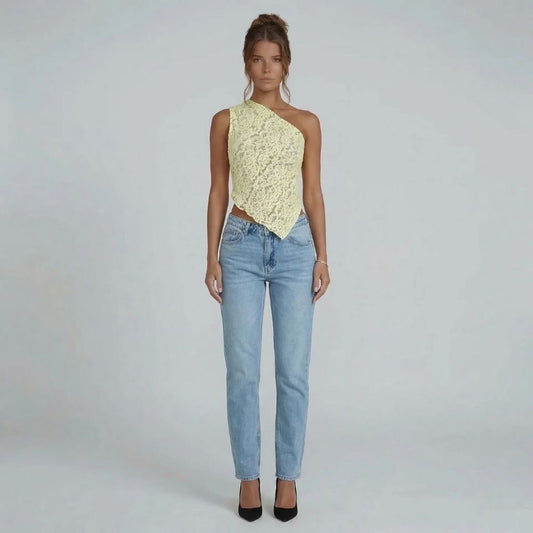 Giselle Lace Asymmetric Top