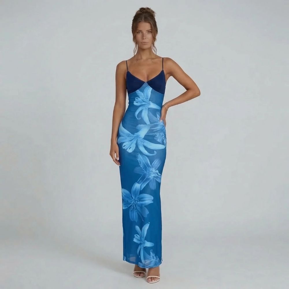 Lila Floral Maxi Dress