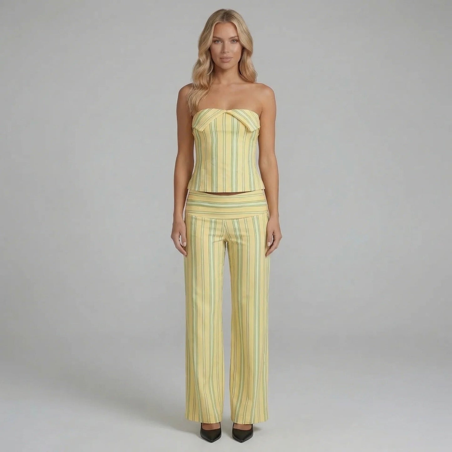 Loren Striped Pants Set