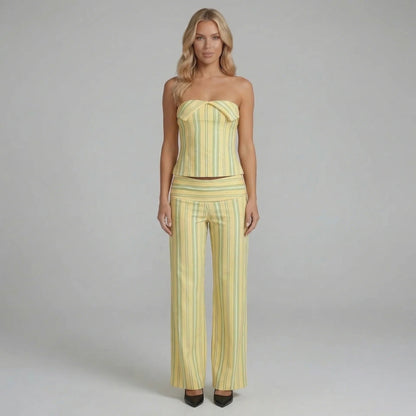 Loren Striped Pants Set