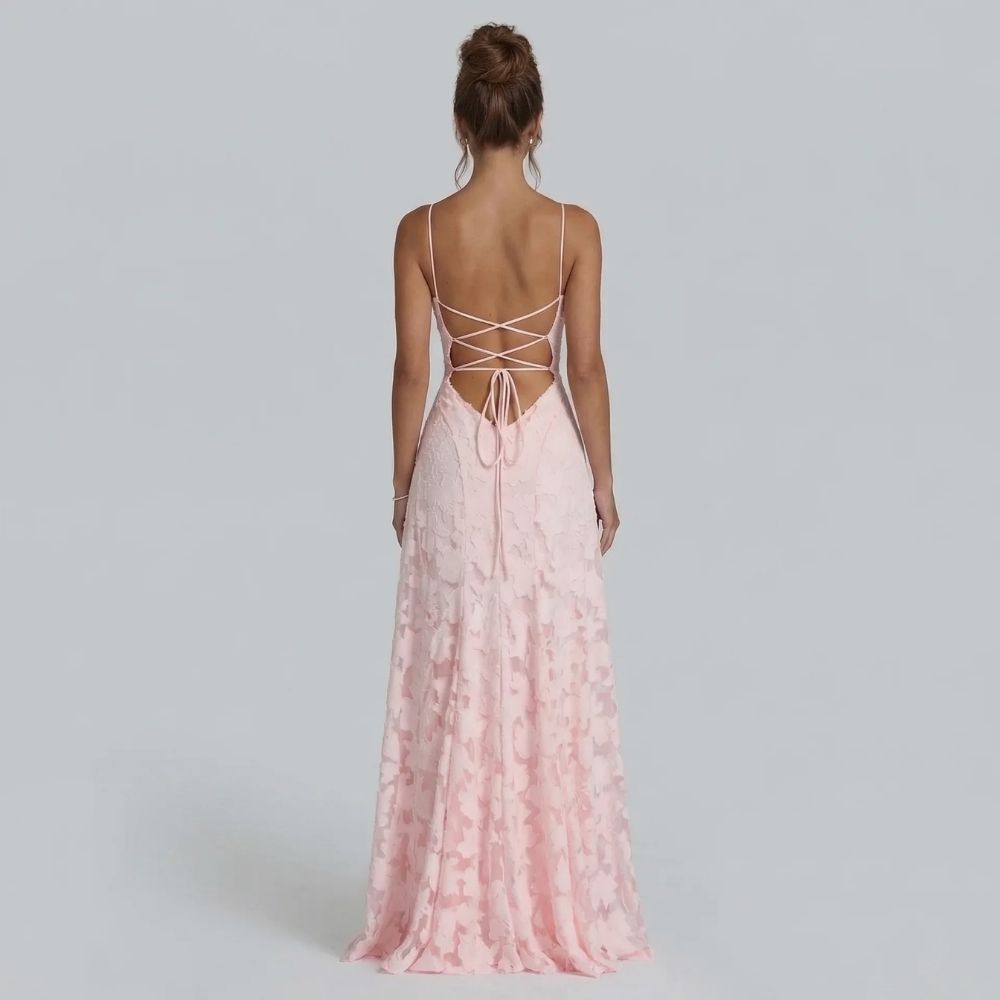 Marielle Lace-Up Maxi Dress