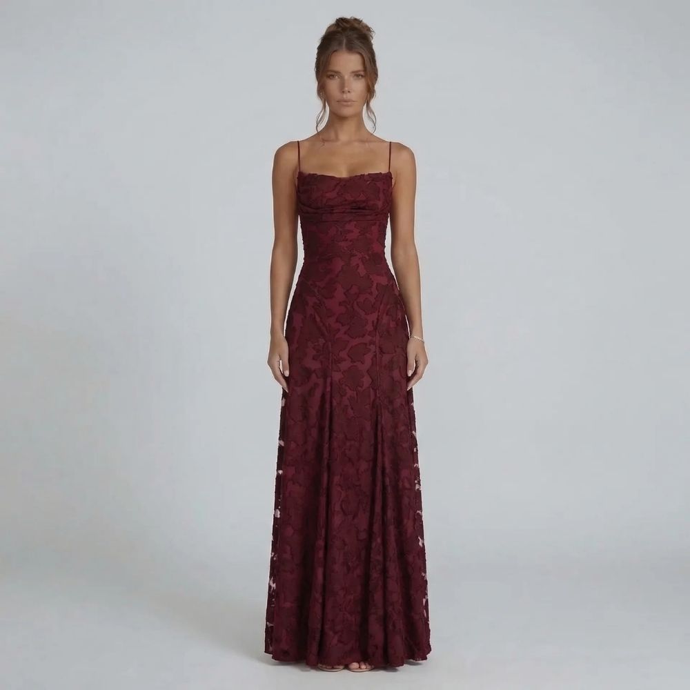 Marielle Lace-Up Maxi Dress