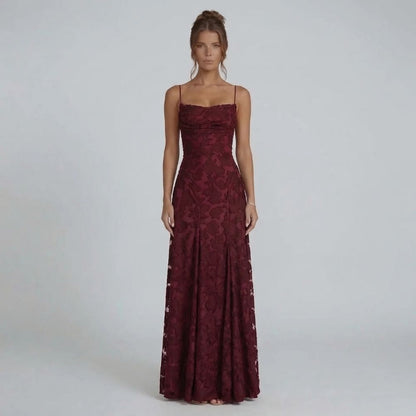 Marielle Lace-Up Maxi Dress