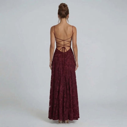 Marielle Lace-Up Maxi Dress
