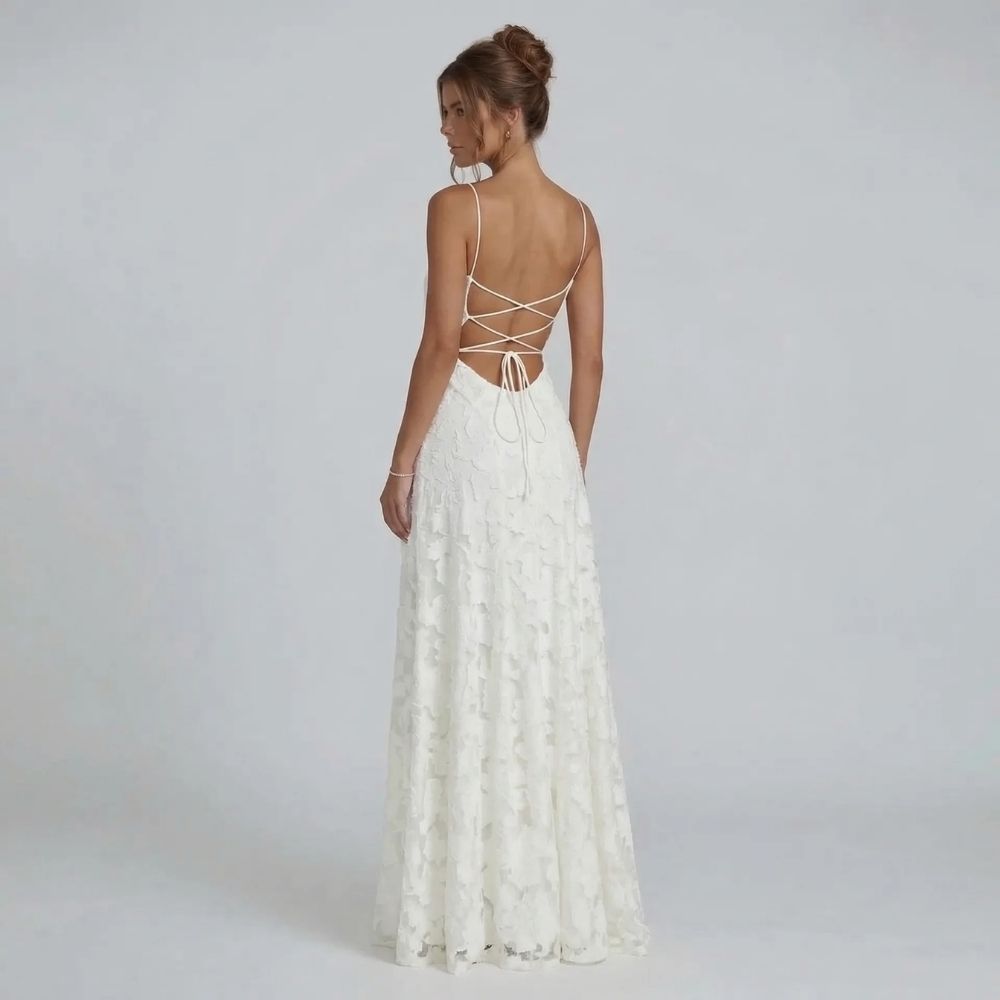 Marielle Lace-Up Maxi Dress