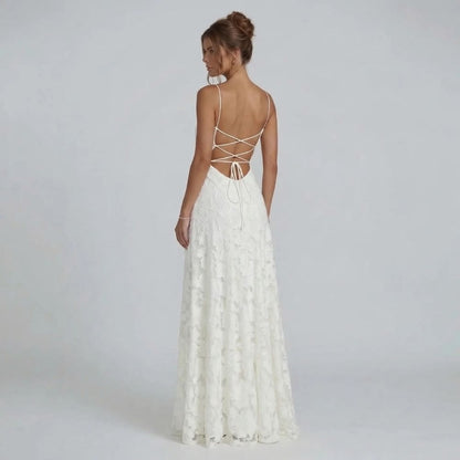 Marielle Lace-Up Maxi Dress
