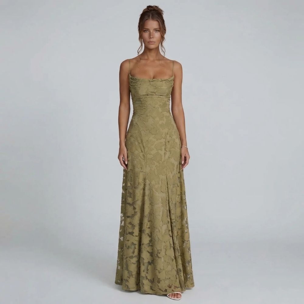 Marielle Lace-Up Maxi Dress