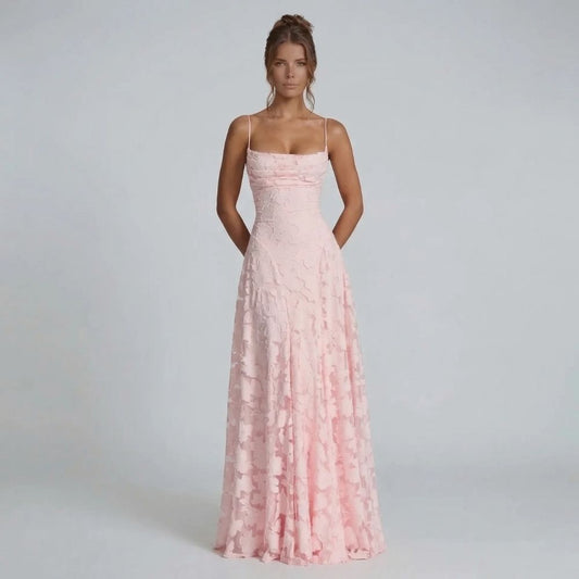 Marielle Lace-Up Maxi Dress