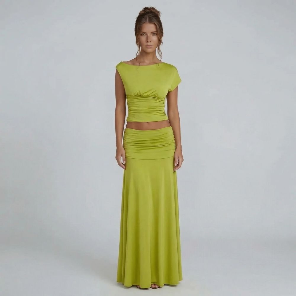 Millie Ruched Maxi Set