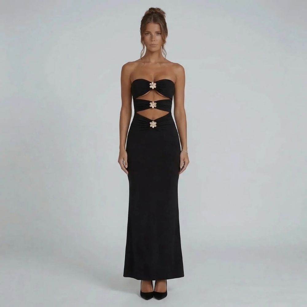Mira Floral Cutout Maxi Dress