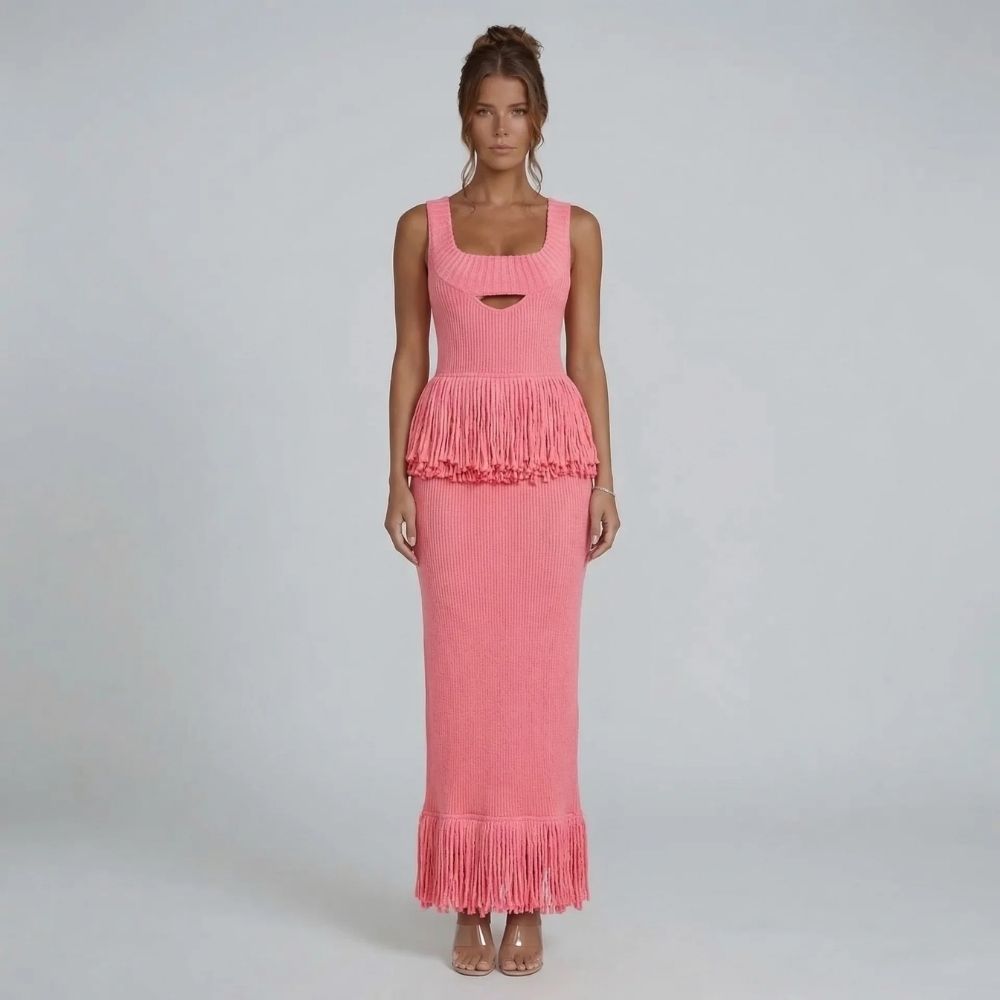 Mirabelle Fringe Maxi Dress
