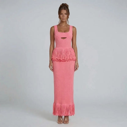 Mirabelle Fringe Maxi Dress