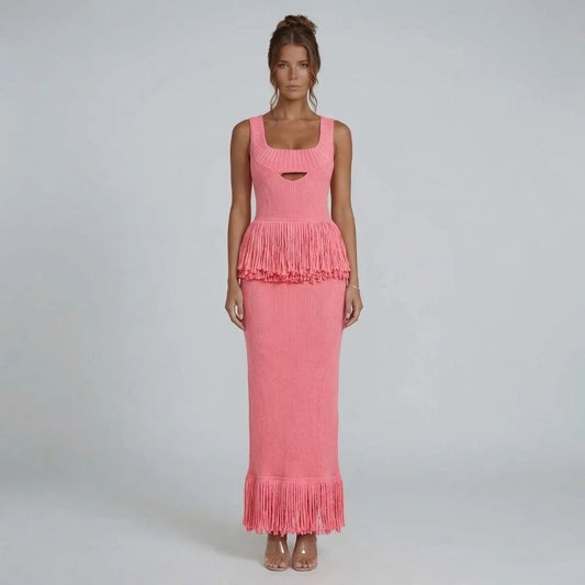 Mirabelle Fringe Maxi Dress