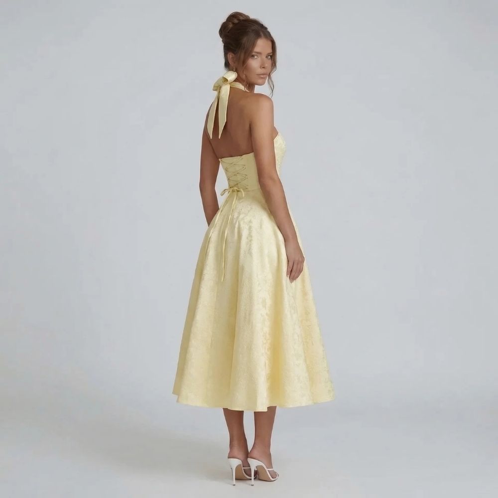 Mirabelle Halter Midi Dress