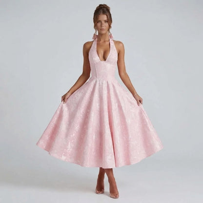 Mirabelle Halter Midi Dress