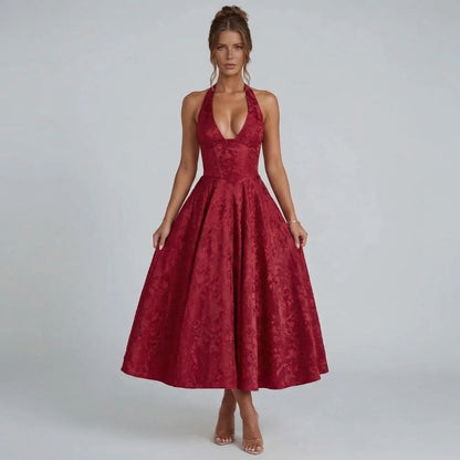 Mirabelle Halter Midi Dress