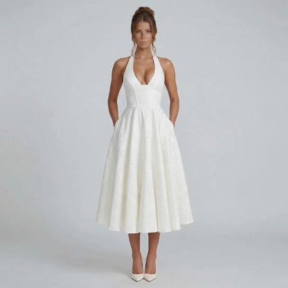 Mirabelle Halter Midi Dress