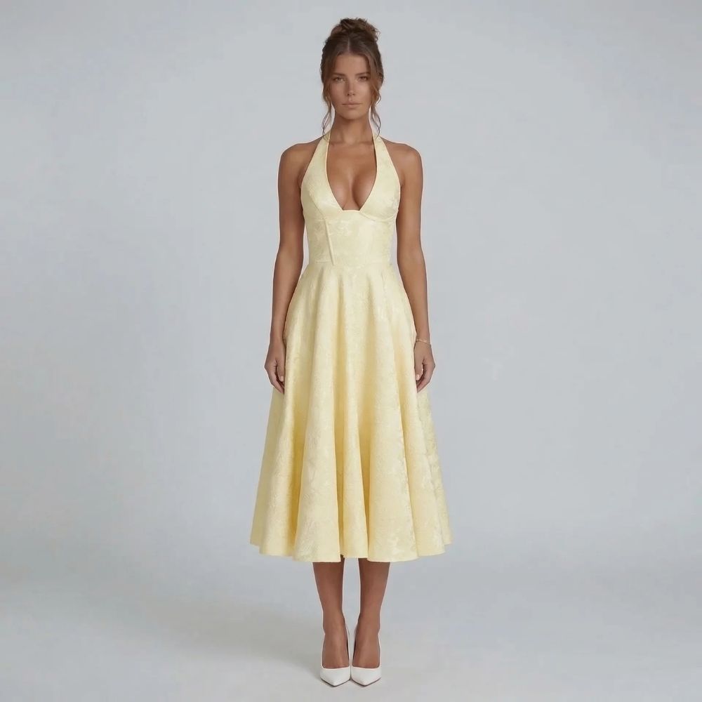 Mirabelle Halter Midi Dress