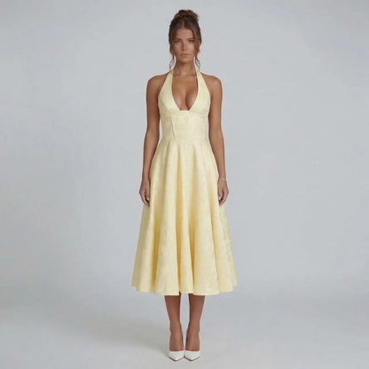 Mirabelle Halter Midi Dress