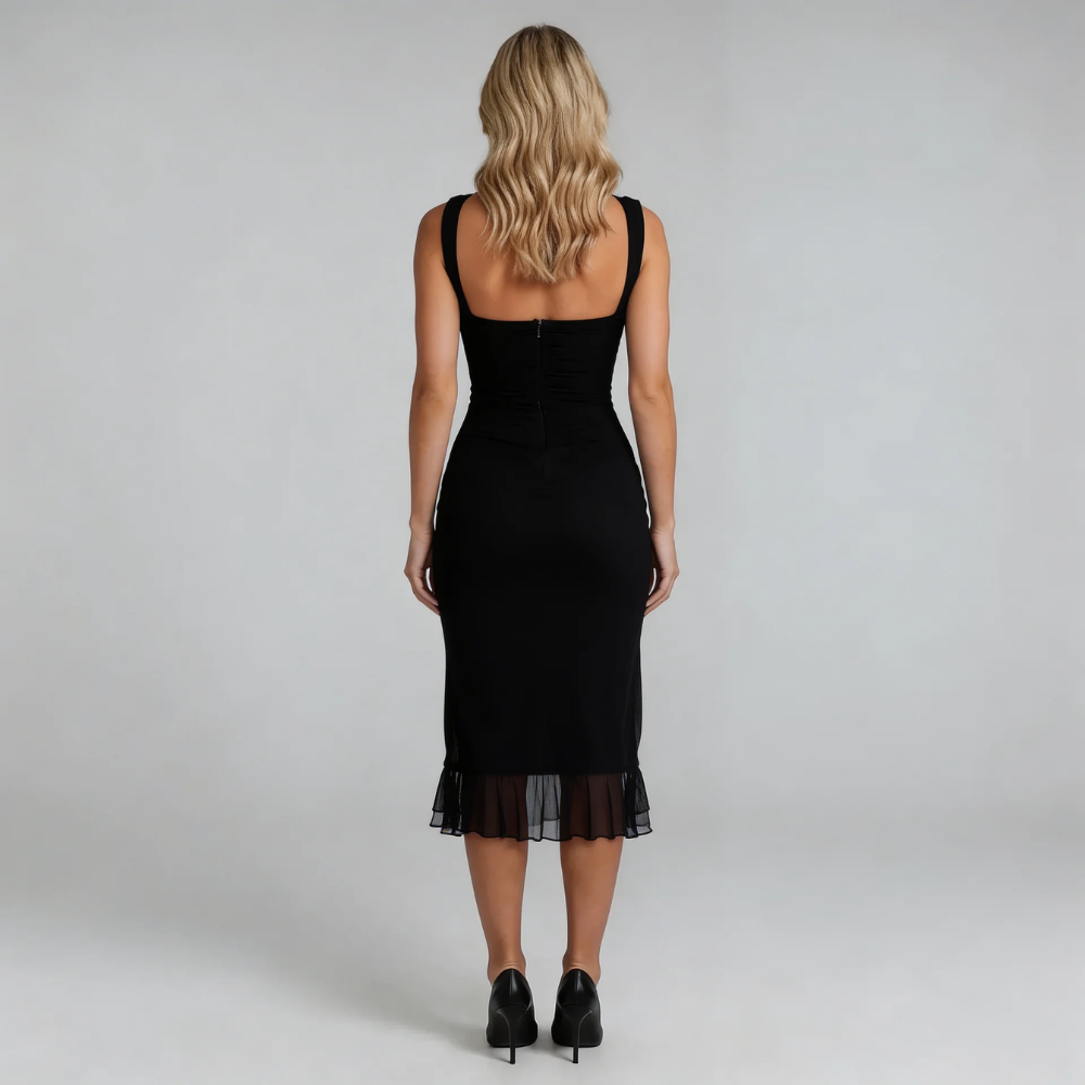 Mirabelle Ruched Midi Dress