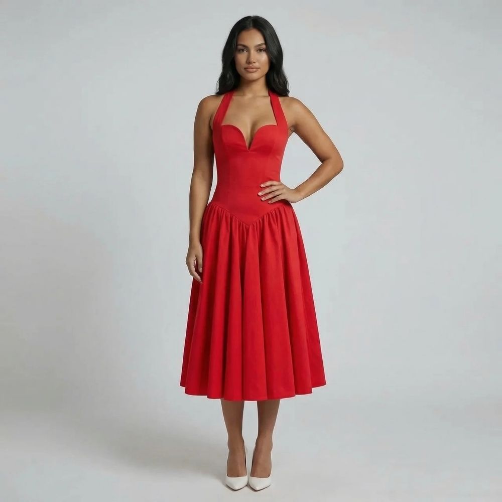 Natalia Corset Midi Dress