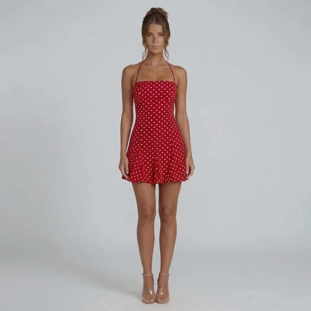 Olivia Polka Mini Dress