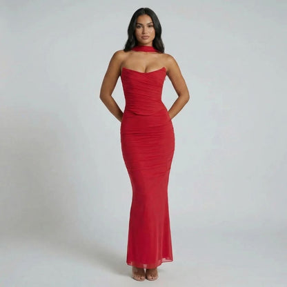 Rosalind Ruched Maxi Dress