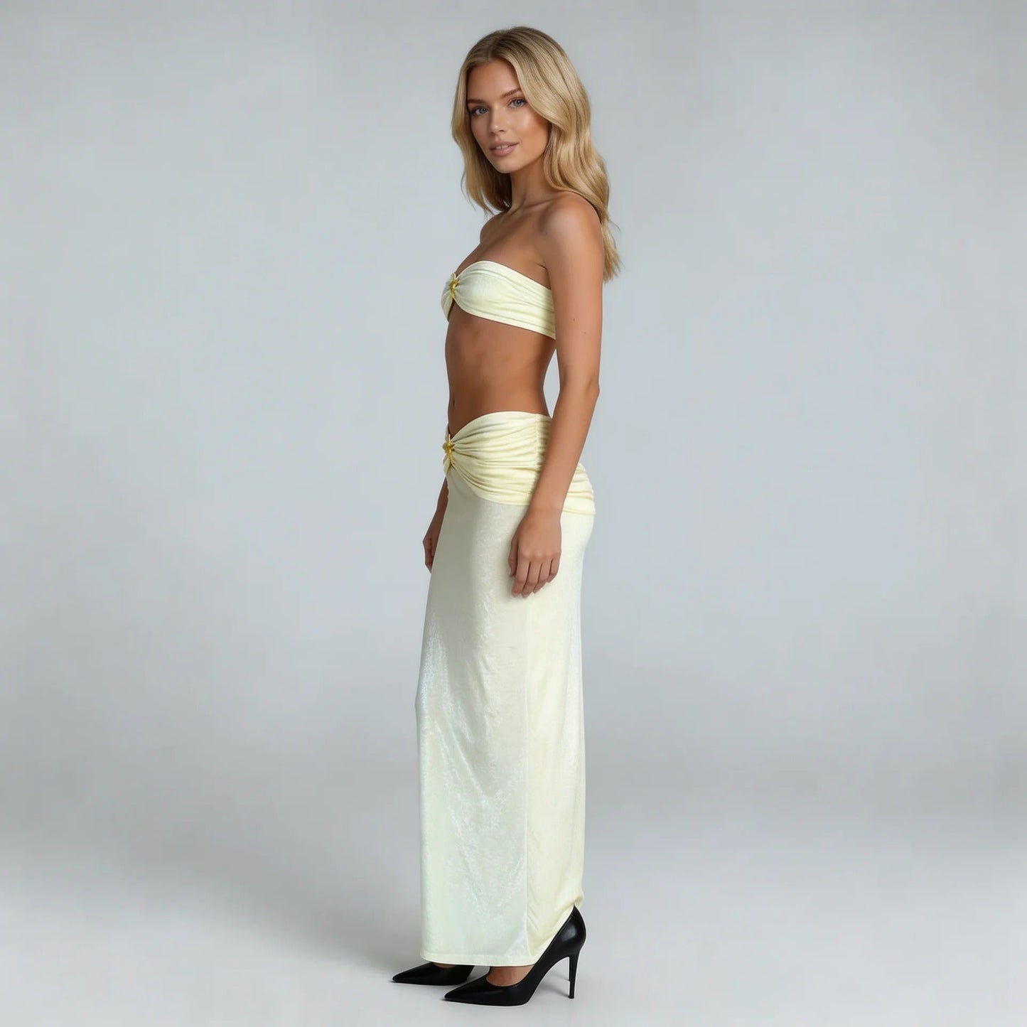 Savannah Ruched Maxi Set