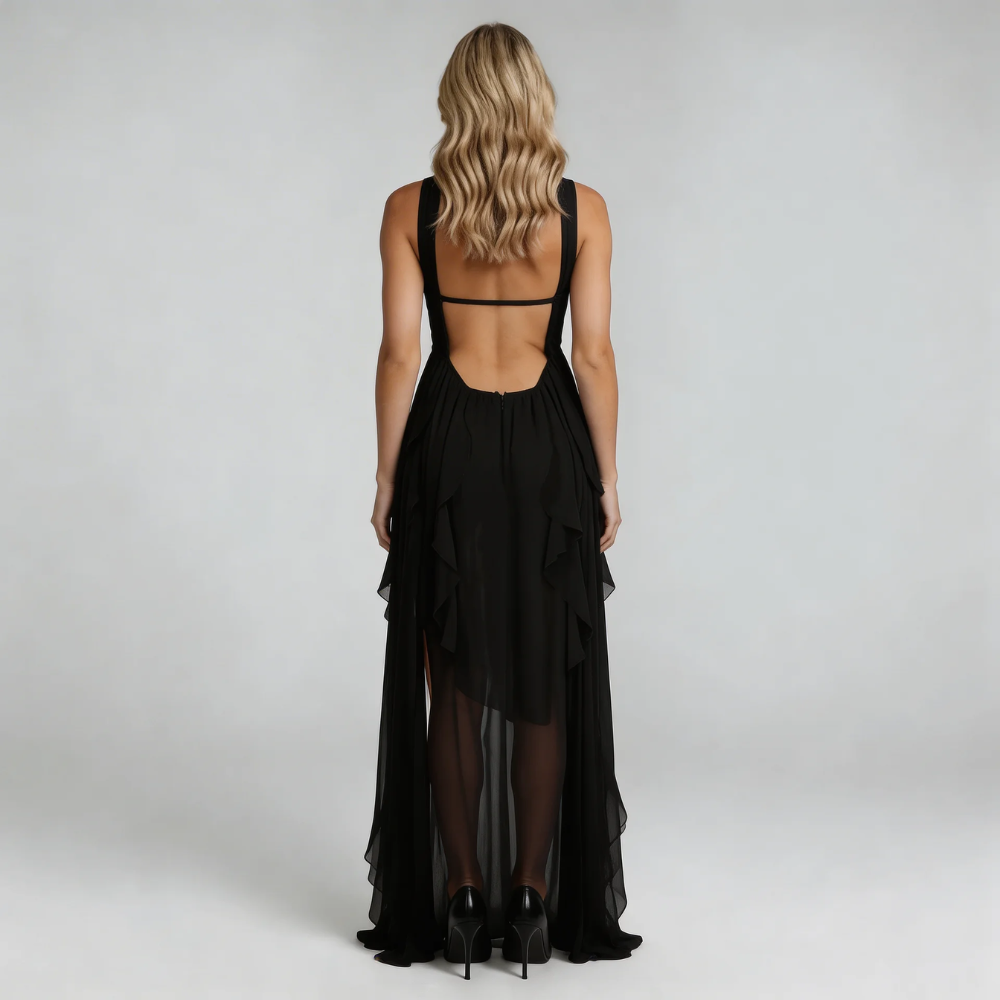 Selina Ruffle Maxi Dress