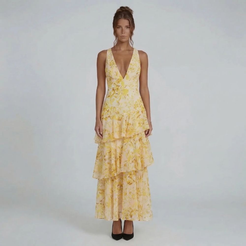 Seraphina Ruffle Midi Dress