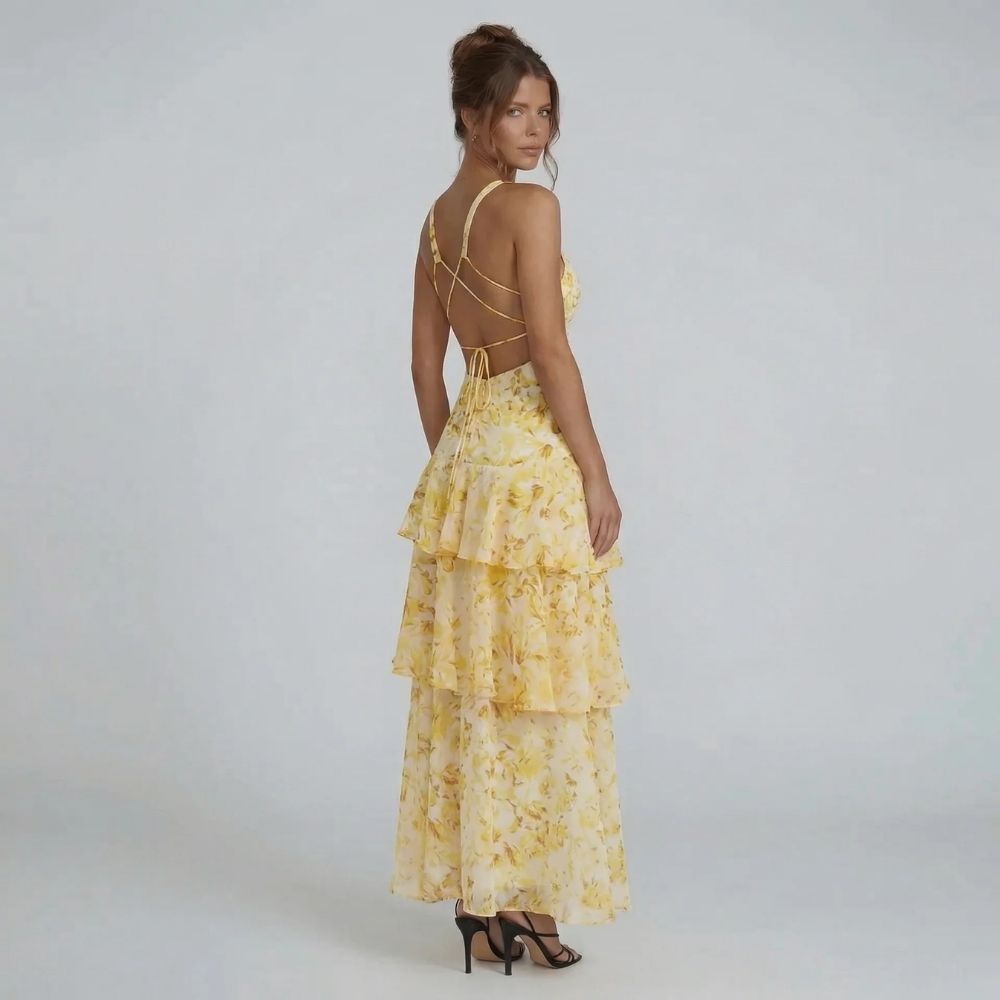 Seraphina Ruffle Midi Dress