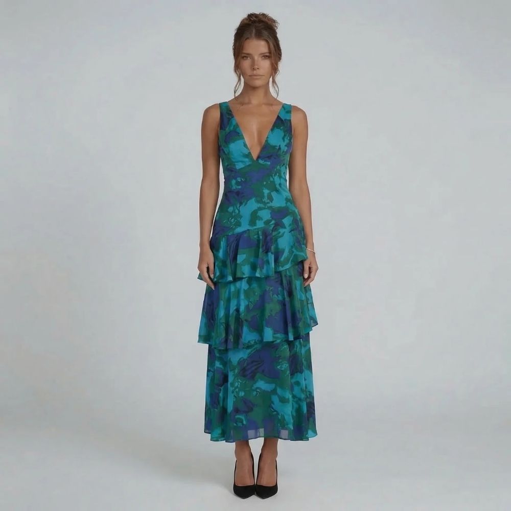 Seraphina Ruffle Midi Dress