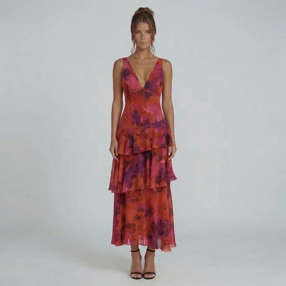 Seraphina Ruffle Midi Dress