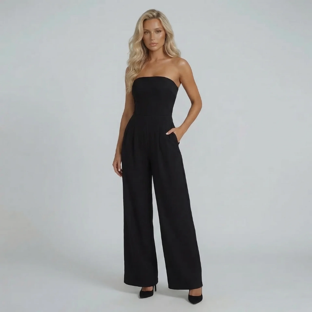 Simone Bandeau Wide-Leg Jumpsuit