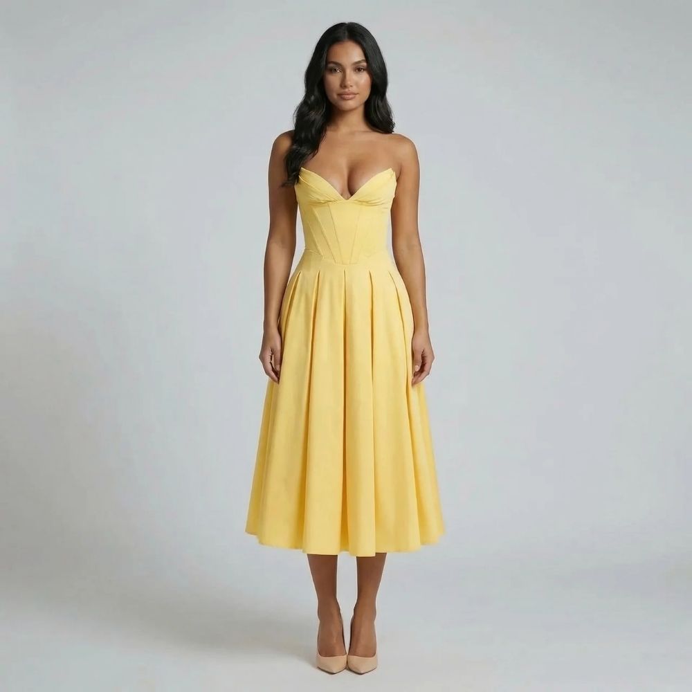 Sylvia Corset Midi Dress