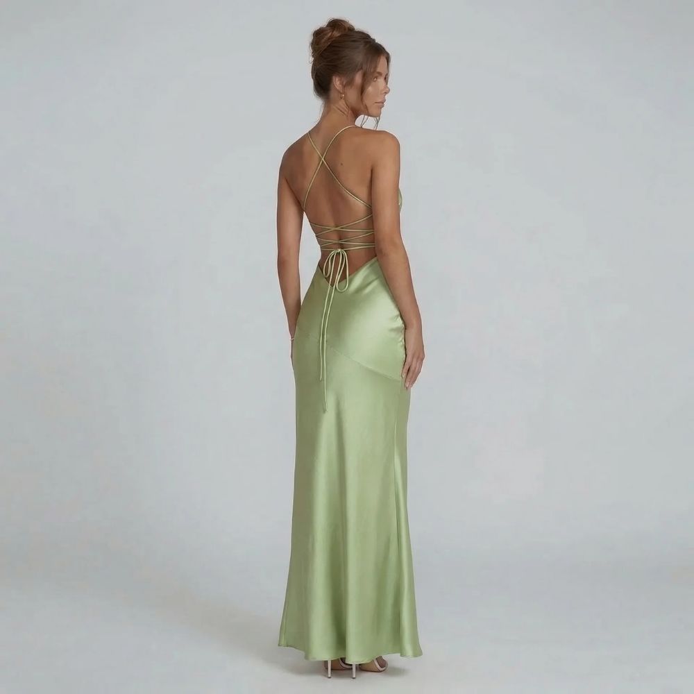Valeria Lace-Up Maxi Dress