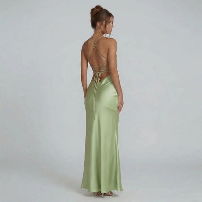 Valeria Lace-Up Maxi Dress