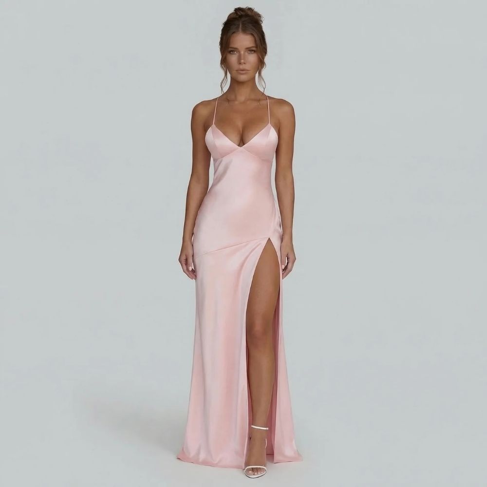 Valeria Lace-Up Maxi Dress