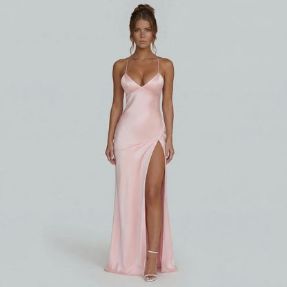 Valeria Lace-Up Maxi Dress