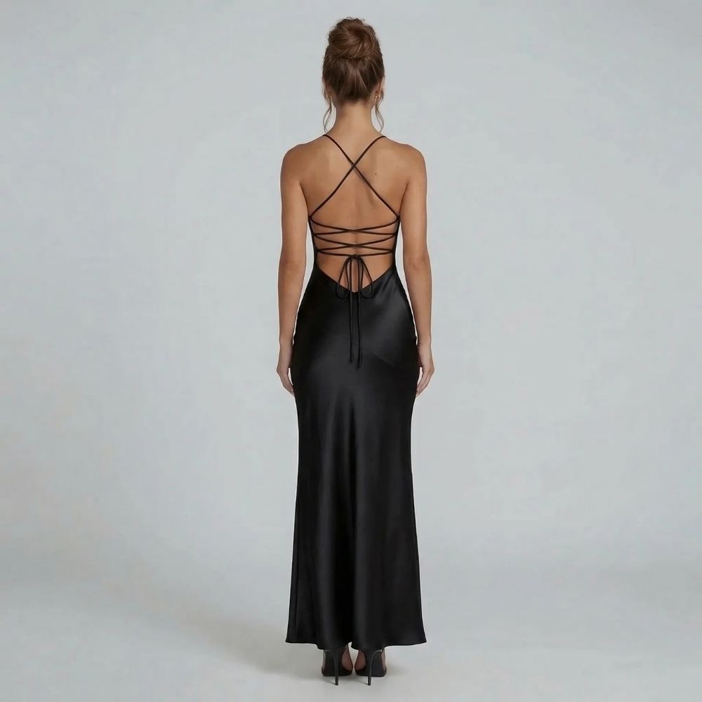 Valeria Lace-Up Maxi Dress