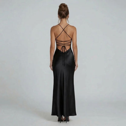 Valeria Lace-Up Maxi Dress