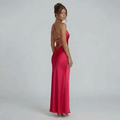 Valeria Lace-Up Maxi Dress