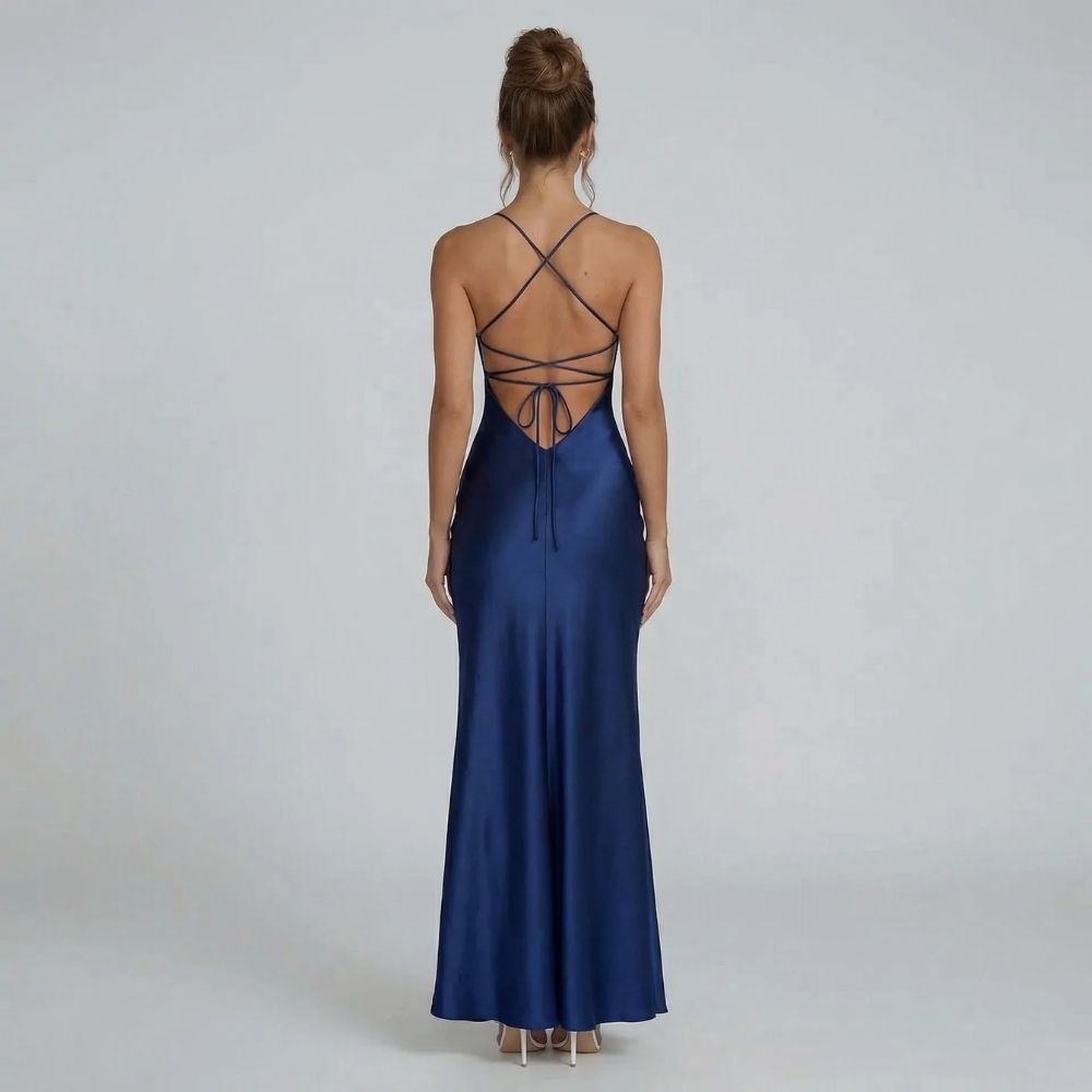 Valeria Lace-Up Maxi Dress