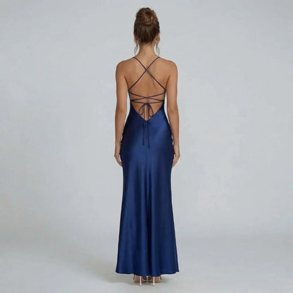 Valeria Lace-Up Maxi Dress