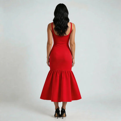 Valerie Flounce Midi Dress