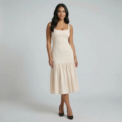 Valerie Flounce Midi Dress