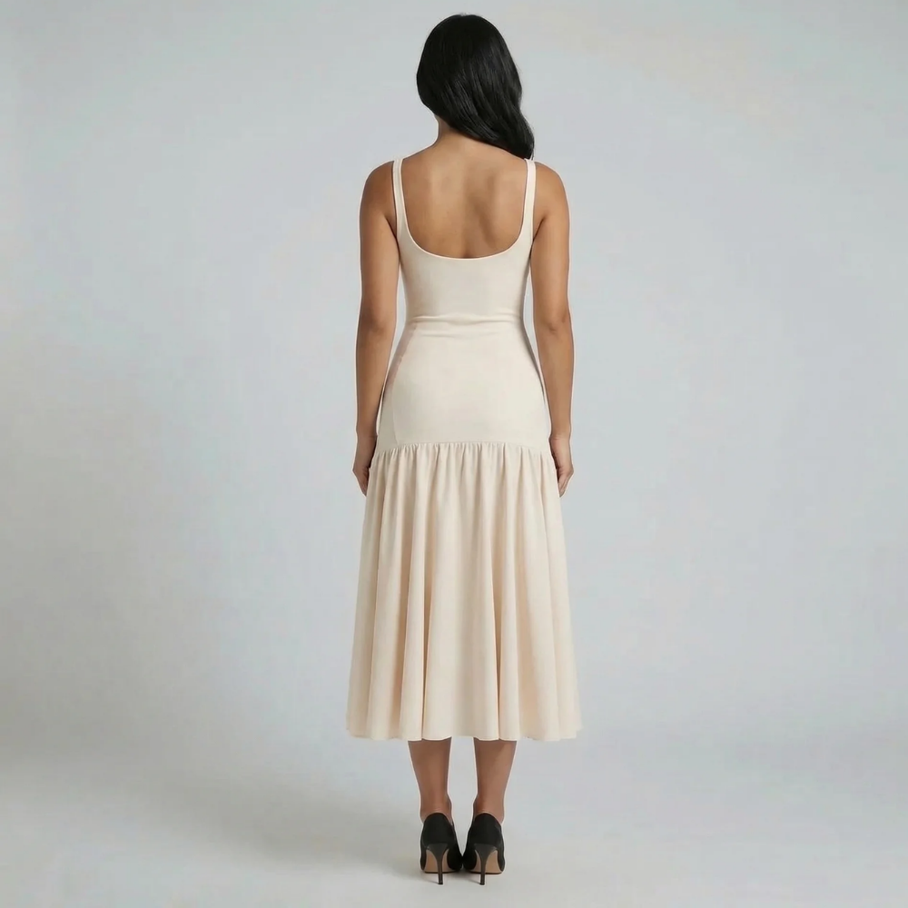 Valerie Flounce Midi Dress